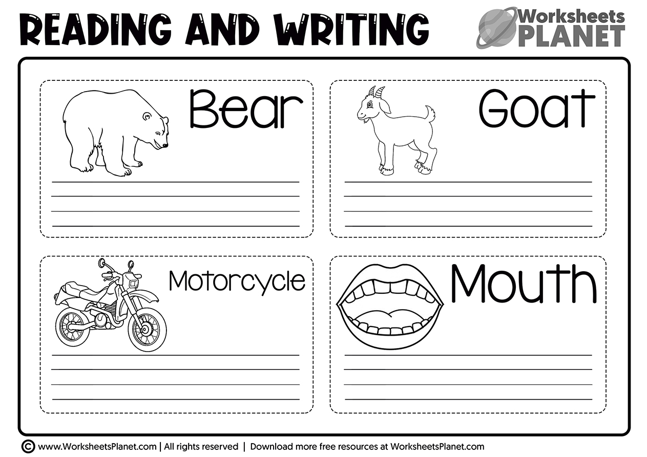 Writing Words Activities For Kindergarten