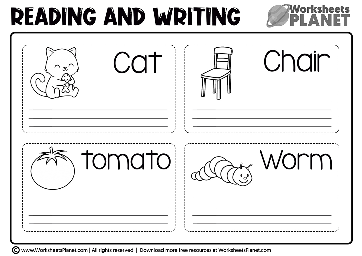 Writing Words Worksheets