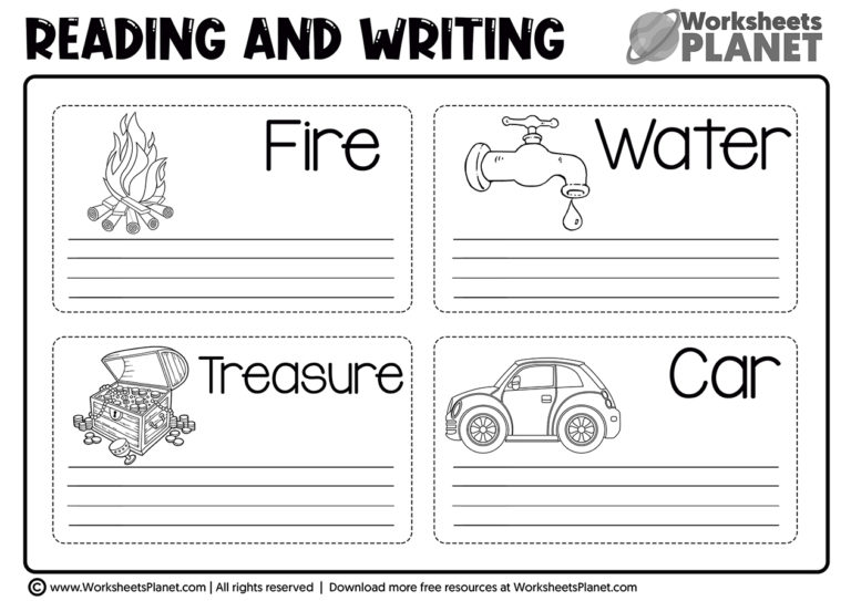 Reading and Writing Worksheets for Kids | Ready to Print