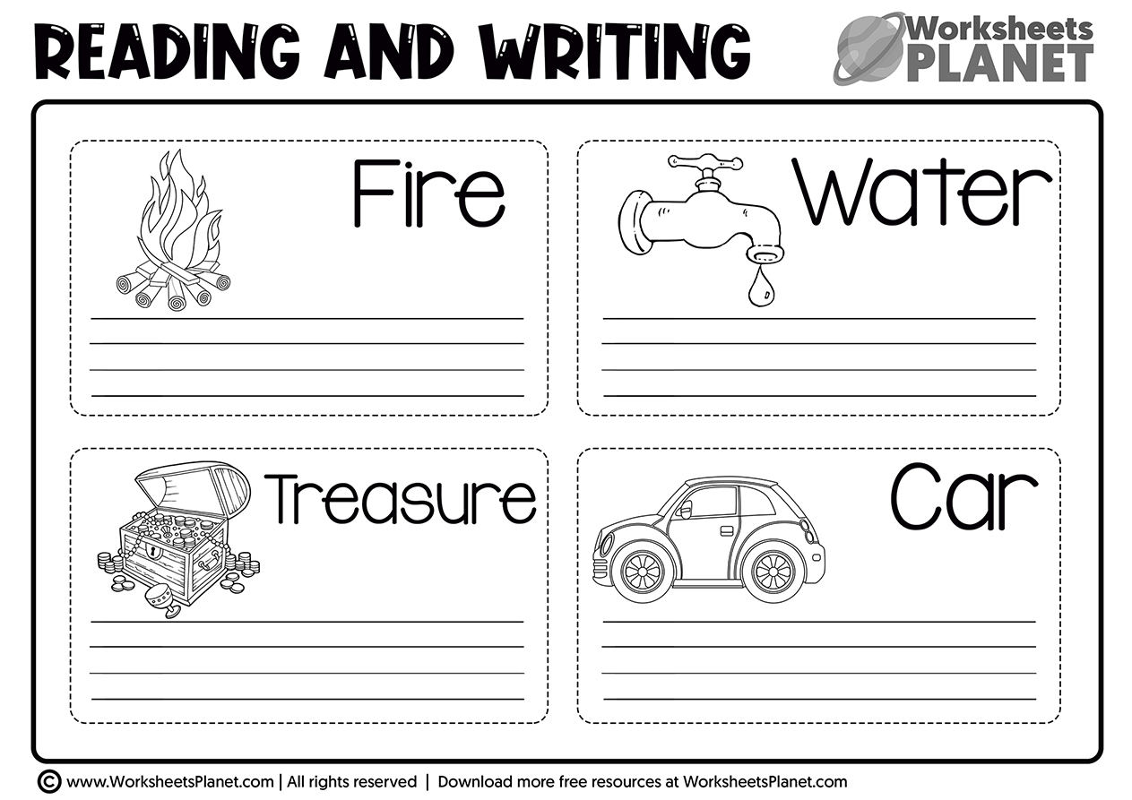 Writing Worksheets For Kindergarten