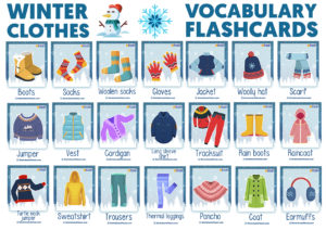 Clothes Vocabulary Flashcards Winter Clothes
