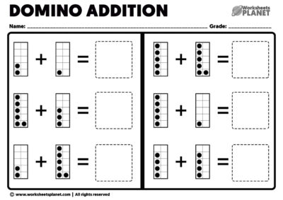 Domino Addition Worksheets | Printable Math Worksheets