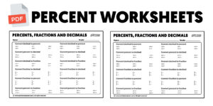 Percents Worksheets
