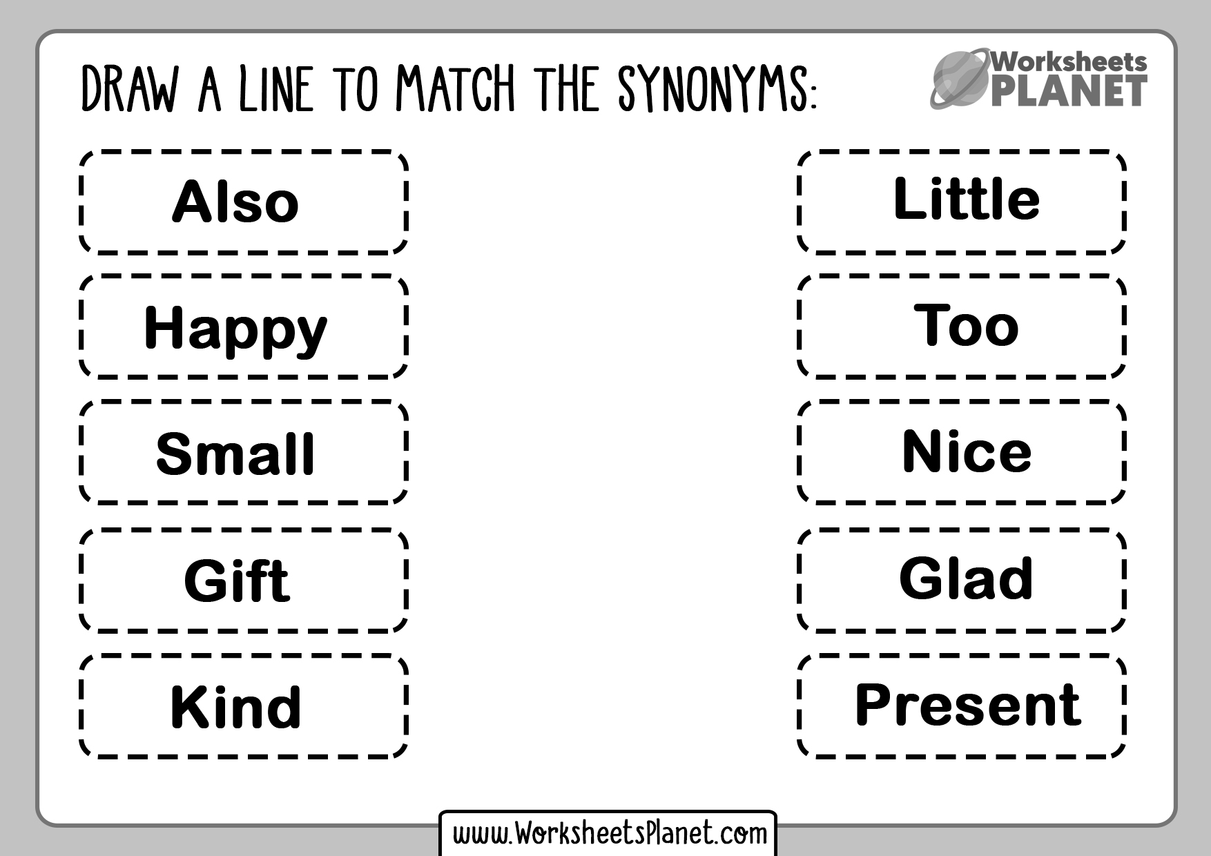 Synonyms Activities For Kids