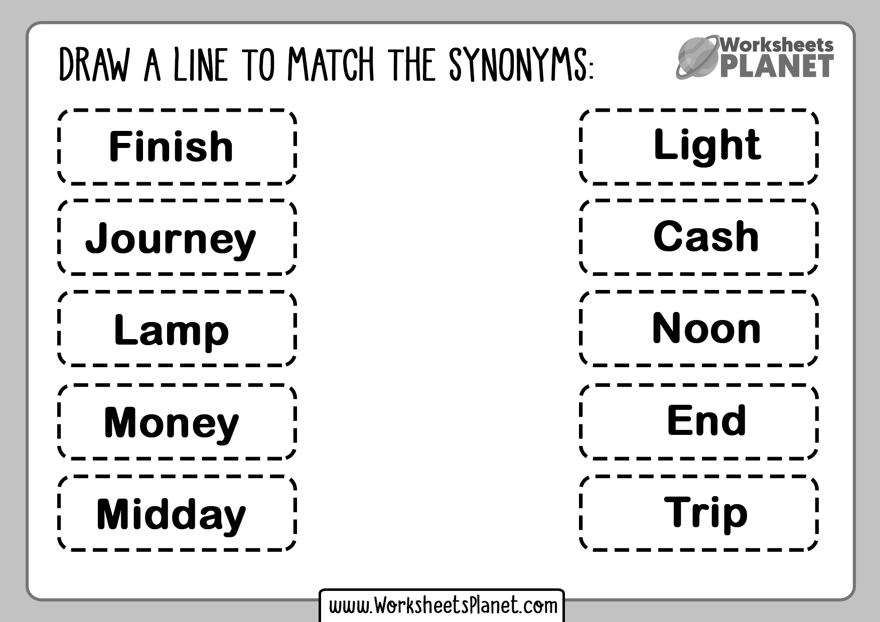 Synonyms Worksheets For Kids
