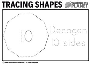 Tracing Decagon Worksheet