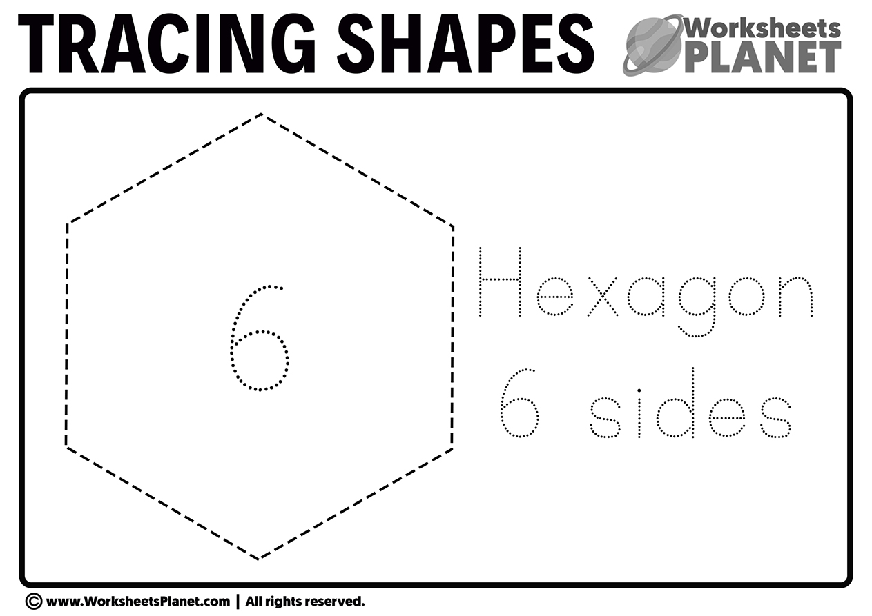 Tracing Hexagon Worksheet