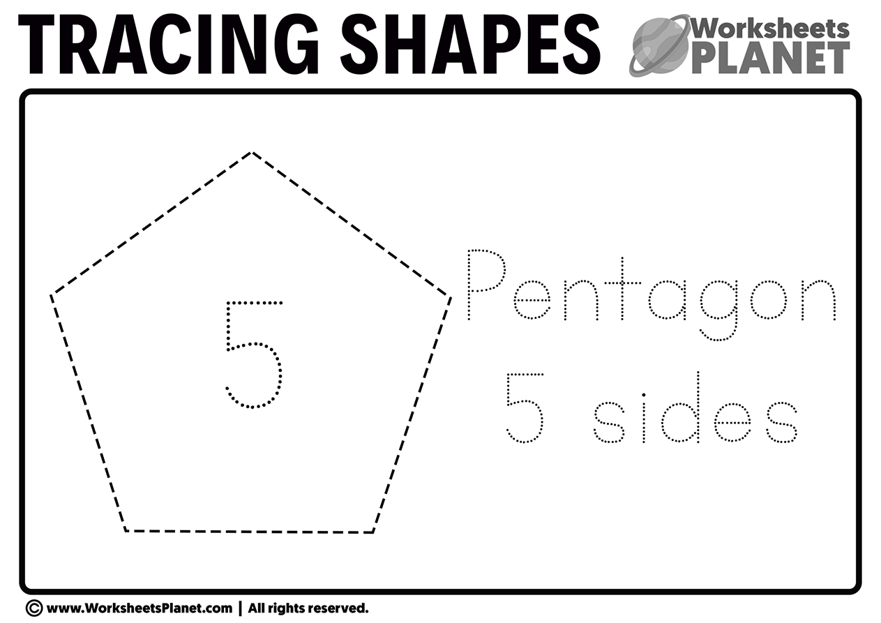 Tracing Pentagon Worksheet