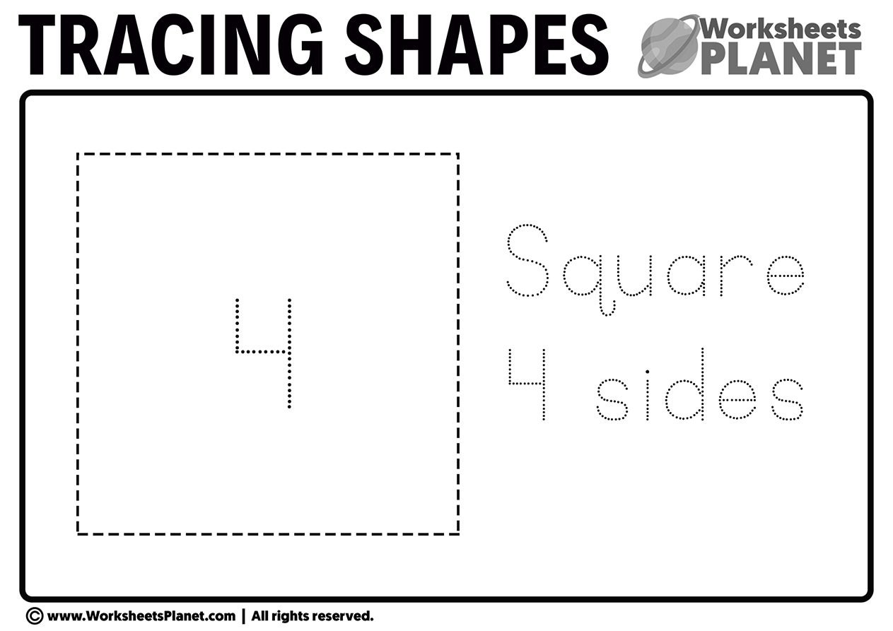 Tracing Square Worksheet