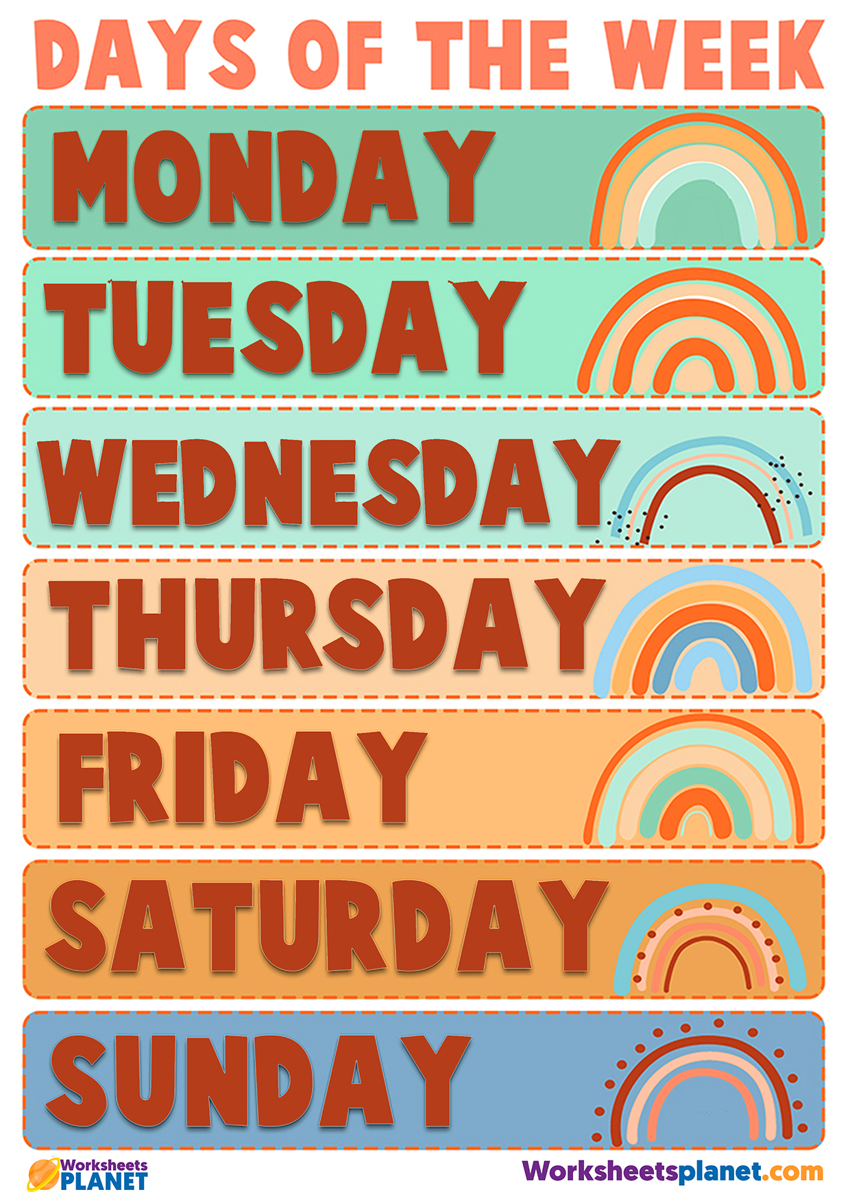 Days Of The Week Display Poster