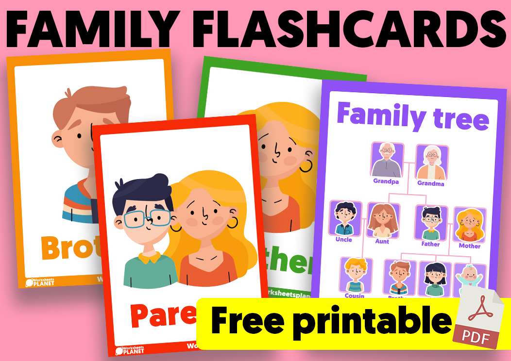 Family Flashcards For Primary Teaching