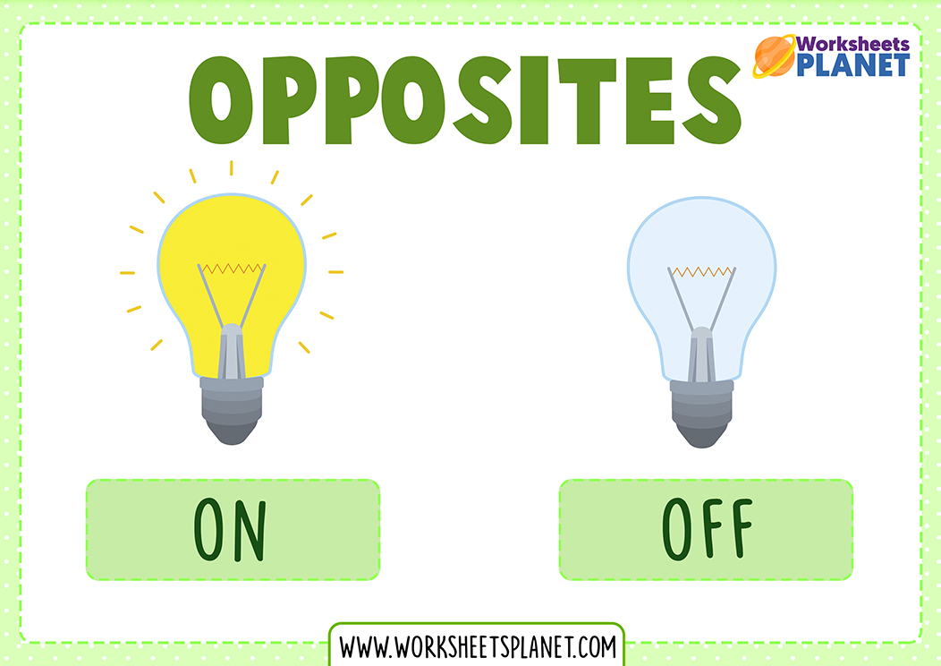 Flashcards Opposites Esl