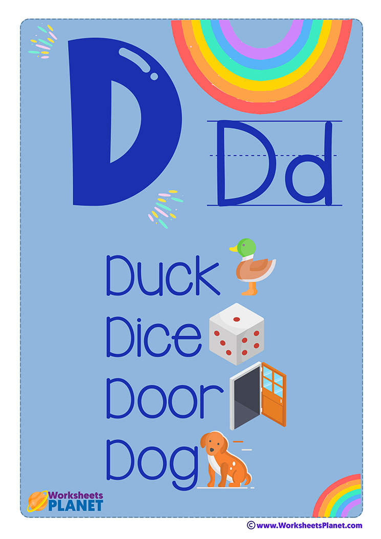 Letter D Flashcard