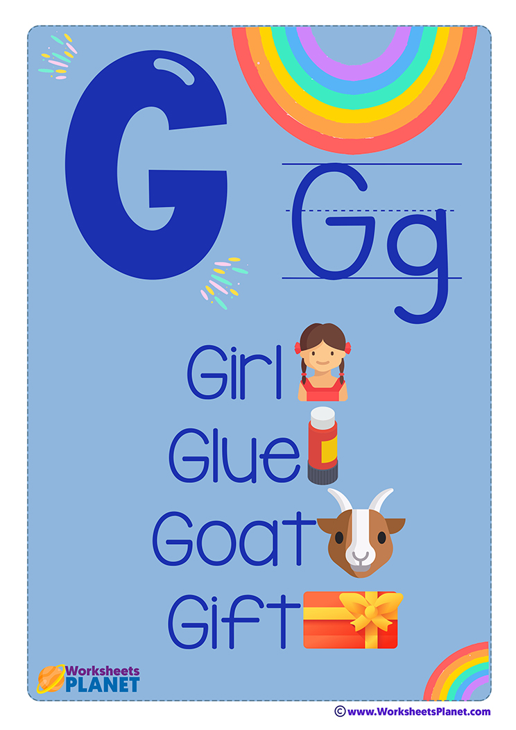 Letter G Flashcard