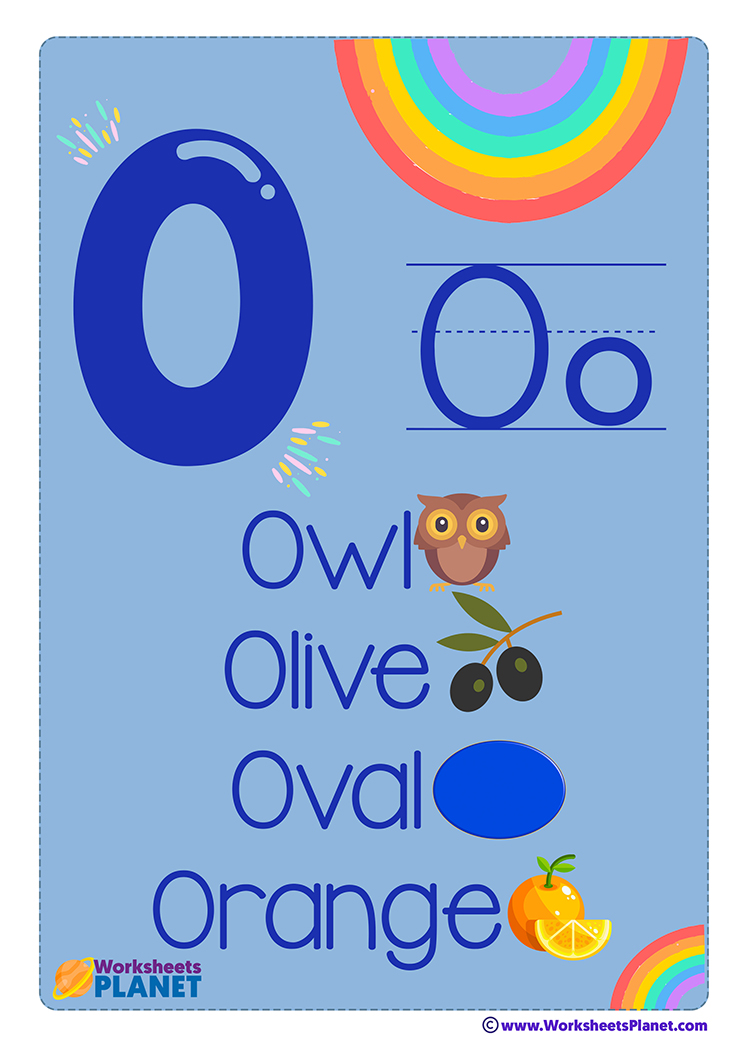 Letter O Flashcard