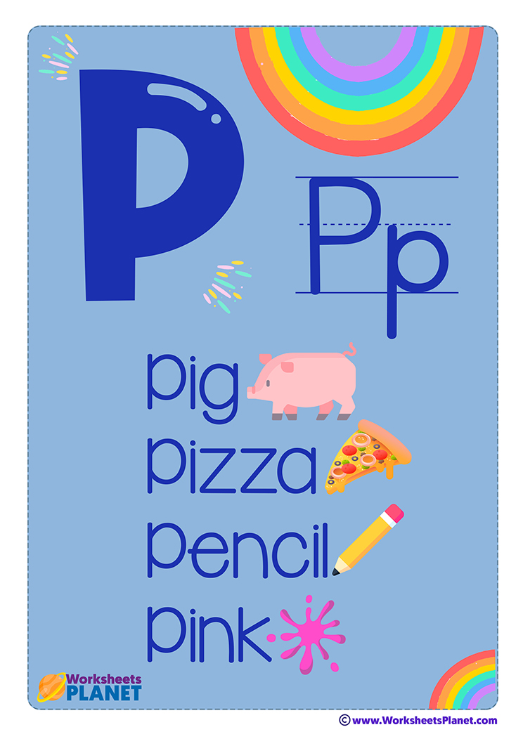 Letter P Flashcard