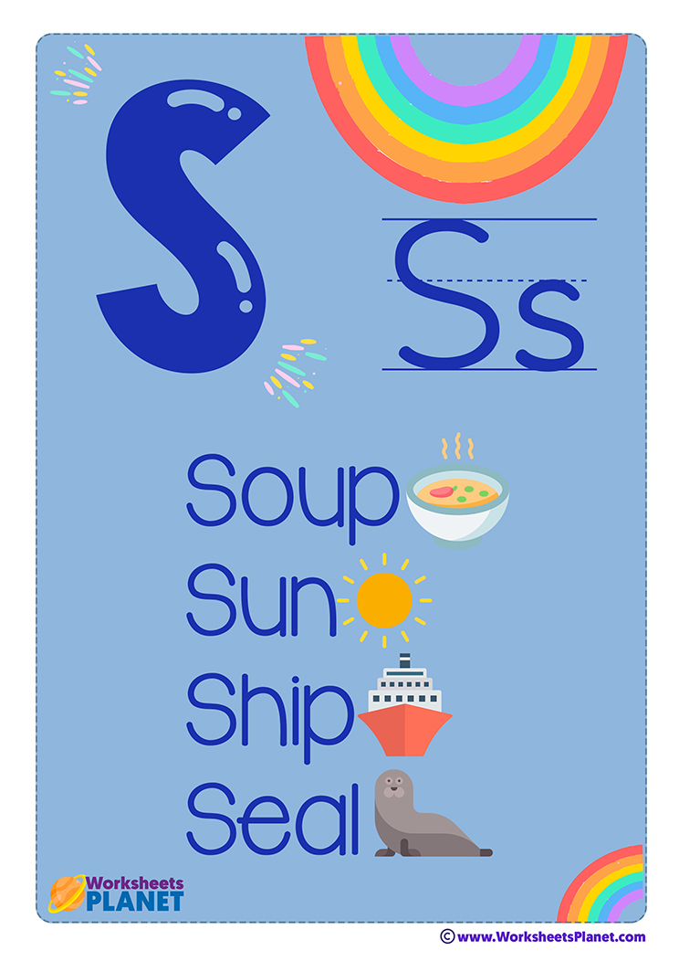 Letter S Flashcard