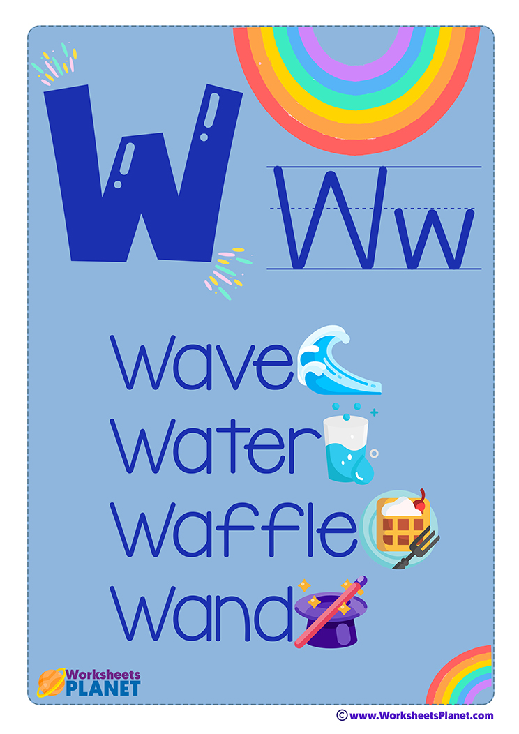 Letter W Flashcard