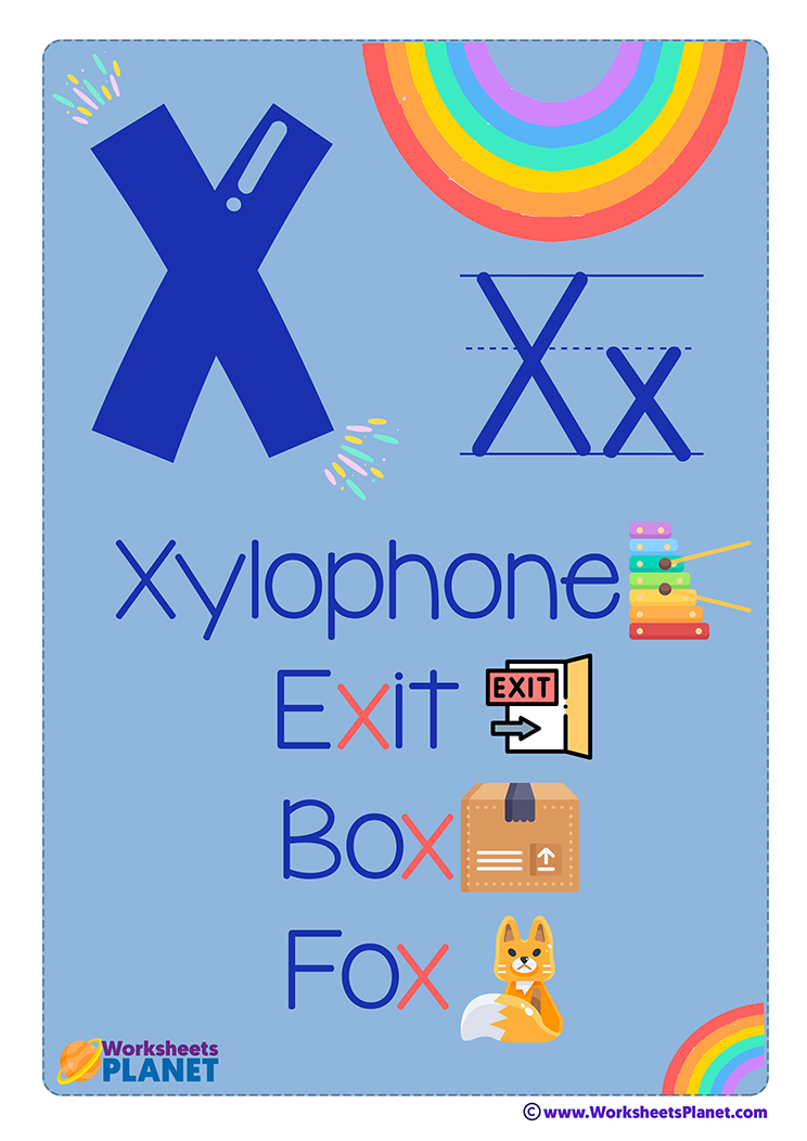 Letter X Flashcard