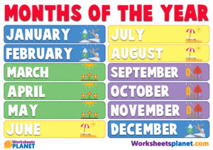 Months Of The Year Chart