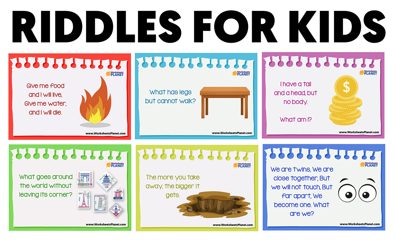 kid riddles worksheet
