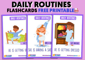 Daily Routines Flashcards