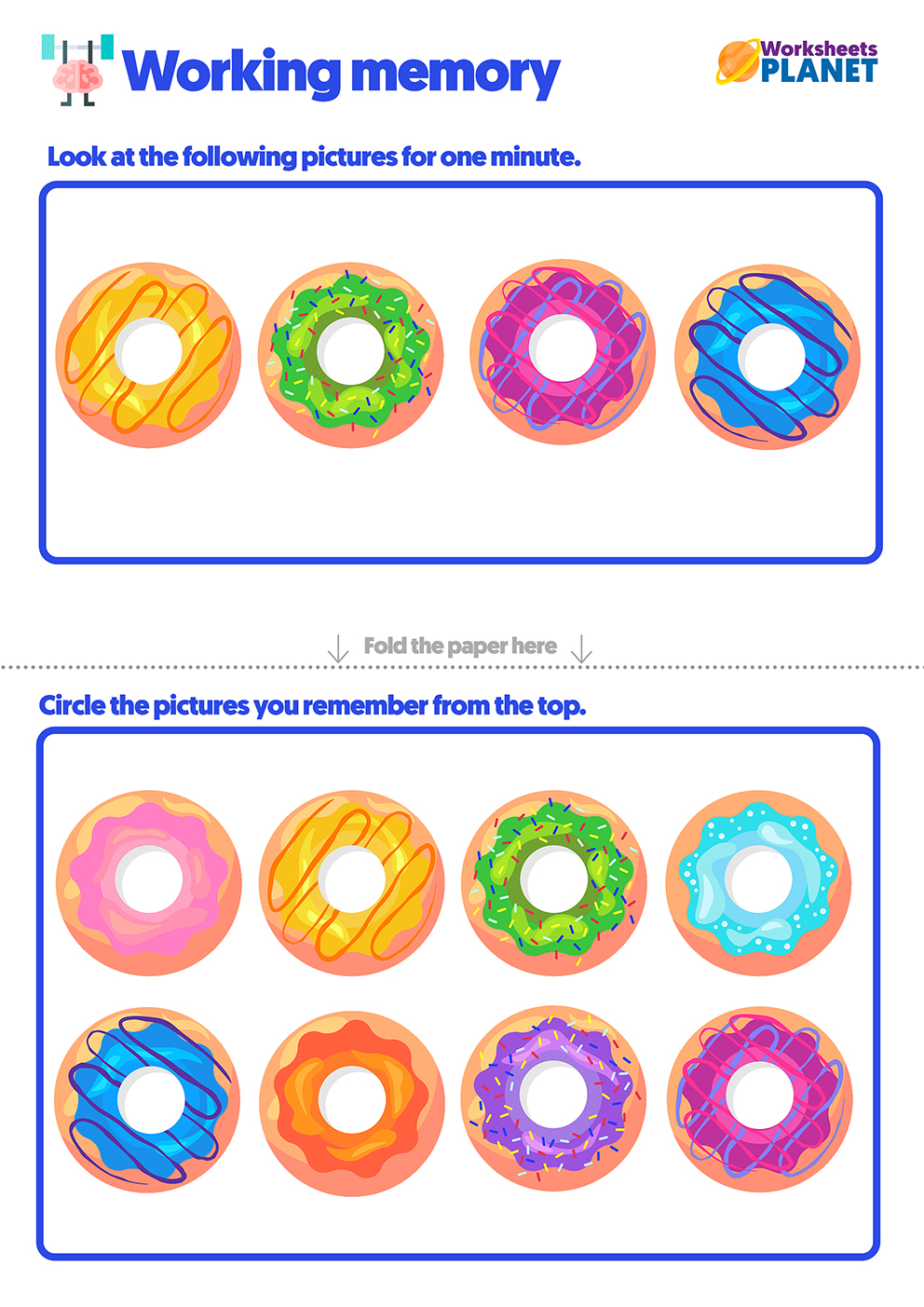 Working Memory Exercise For Kids