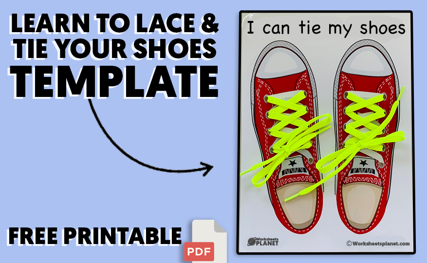 Tarif Forkludret juni How to tie shoes for kids | I can tie my shoes TEMPLATE in (PDF)