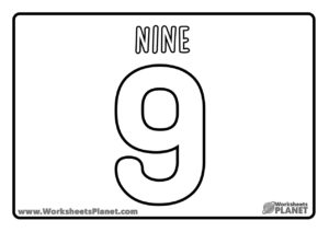 Number 9 For Coloring