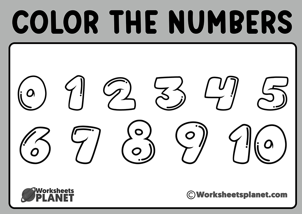 Number Coloring For Kids