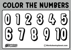Number Coloring Page