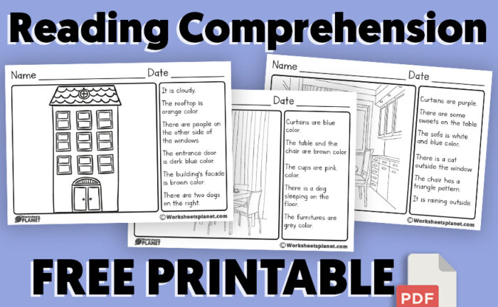 Reading Comprehension Worksheets PRINTABLE
