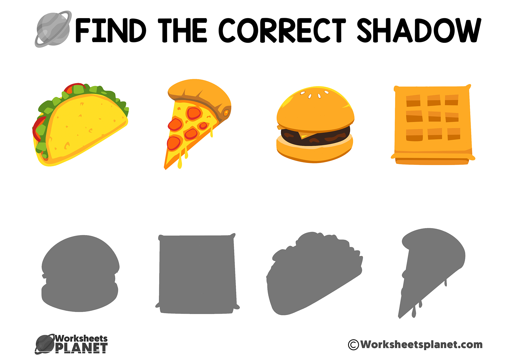 Find The Shadow Worksheet