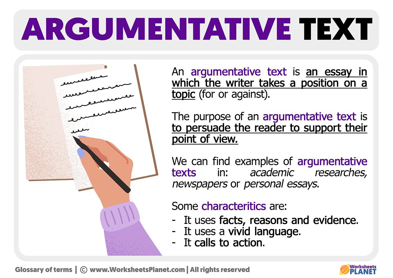 What Is An Argumentative Text Definition Of Argumentative Text