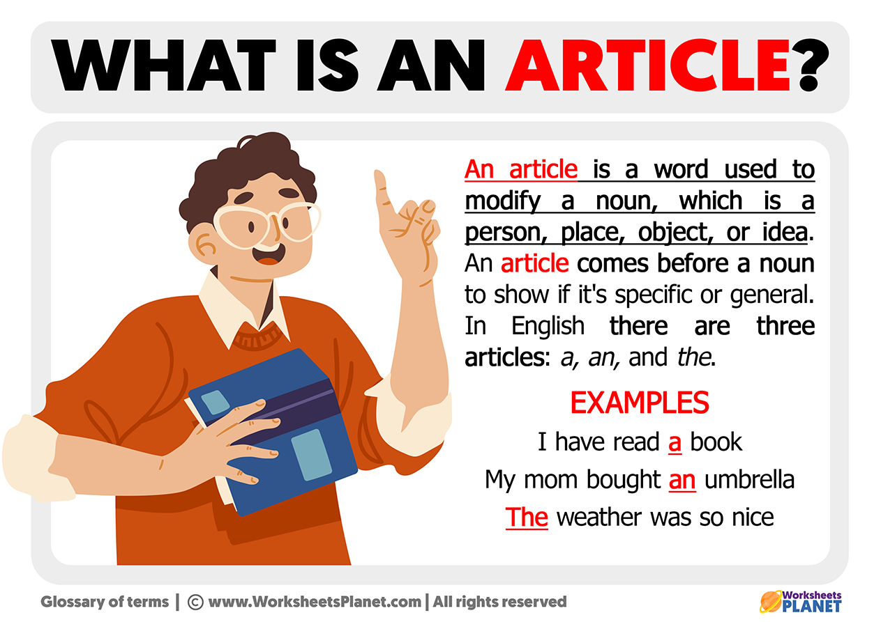 Is Article A Noun