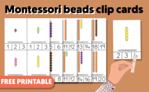 Montessori Beads Clip Cards