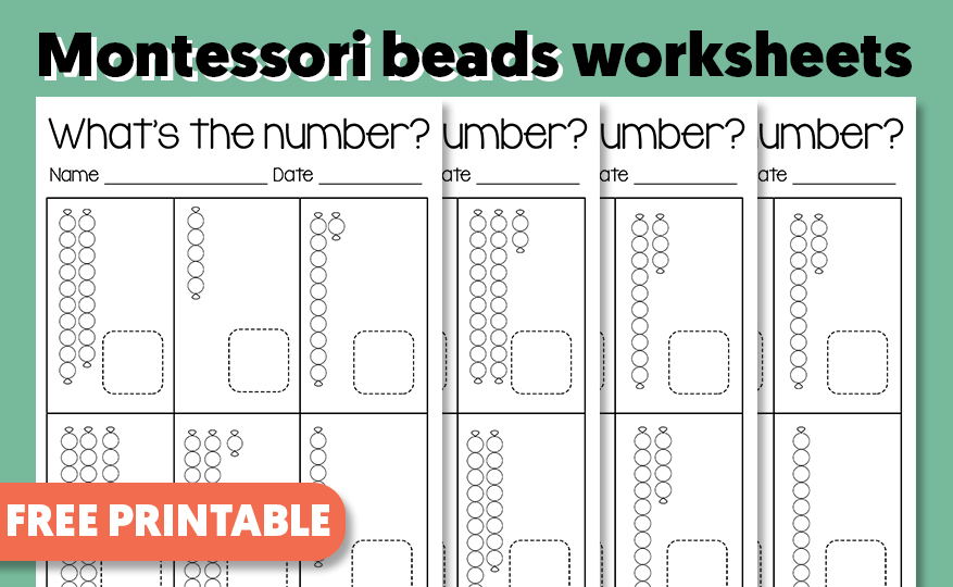 Montessori Beads Worksheets