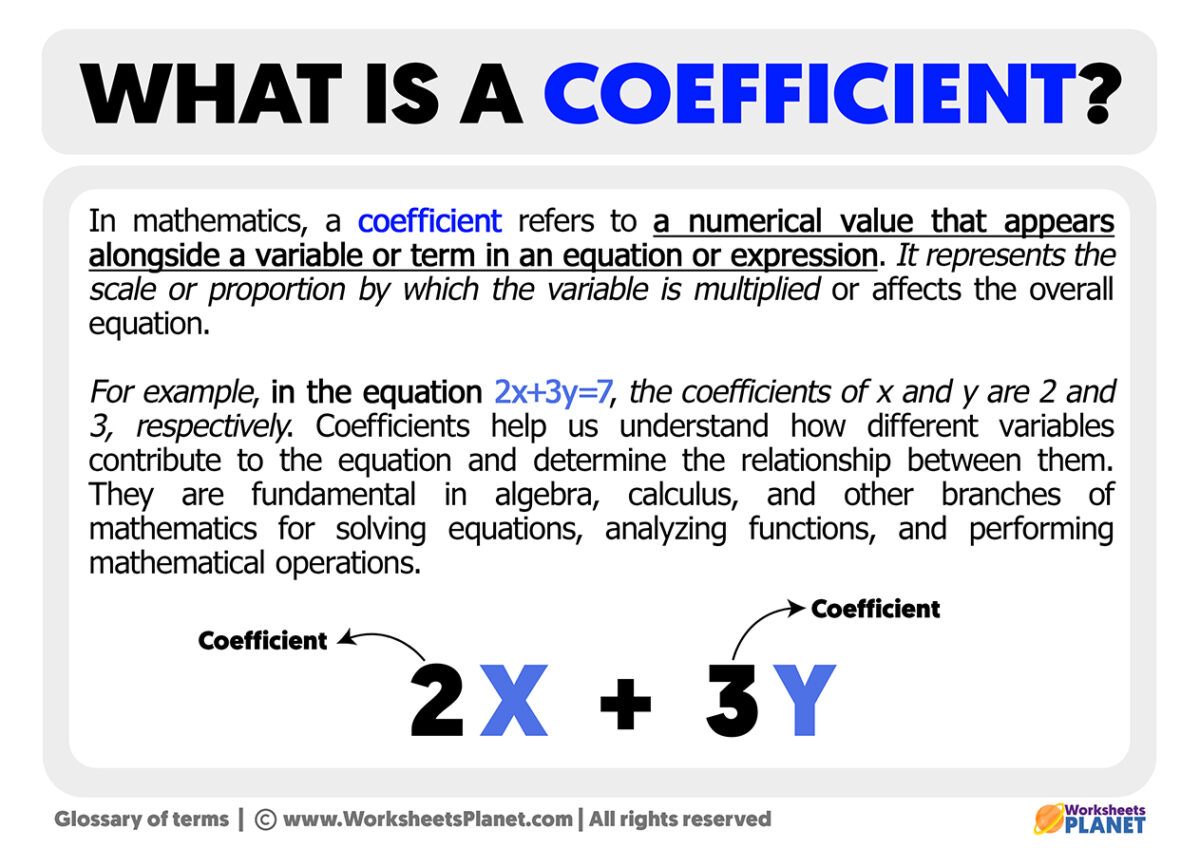 What is a coefficient definition of coefficient