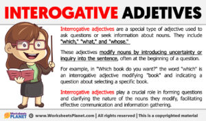 What Is An Interrogative Adjetive