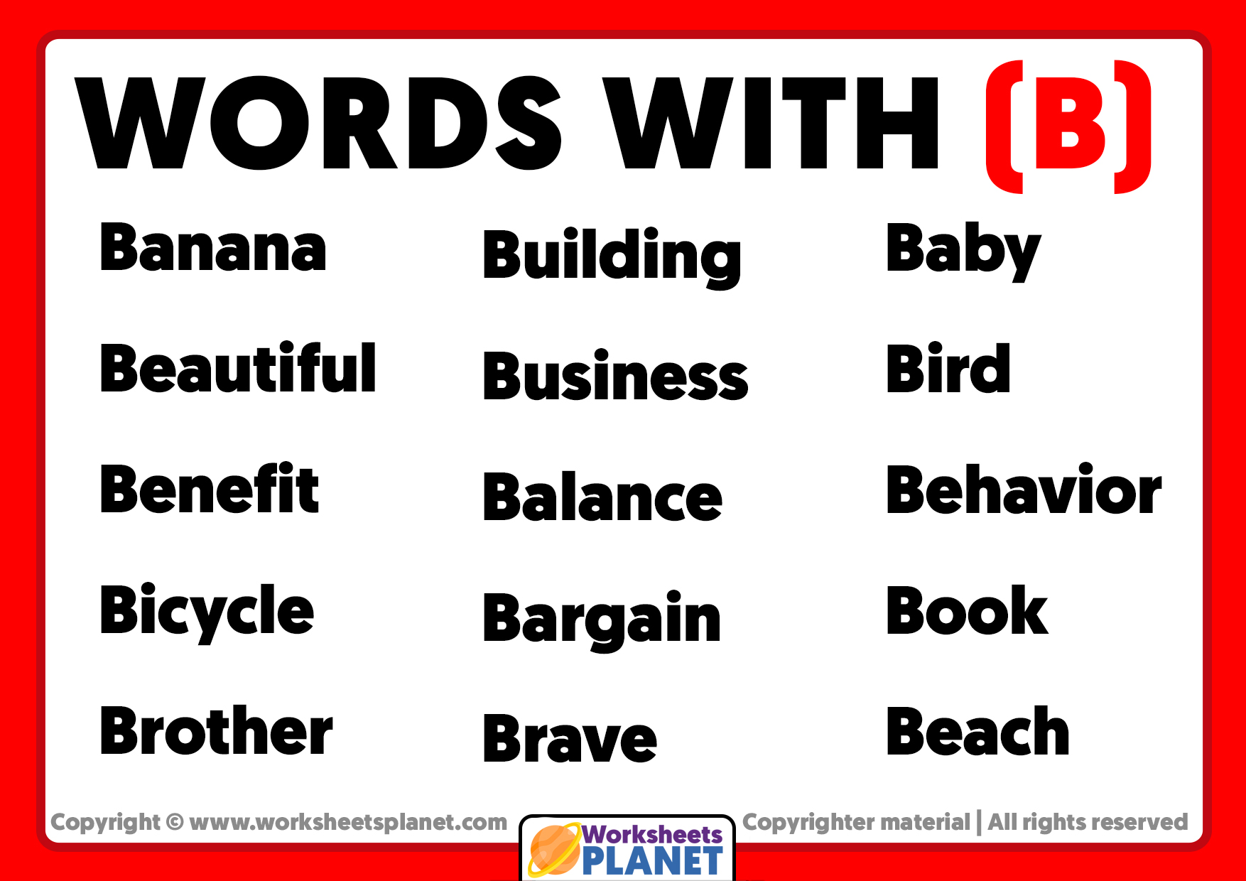 Words With B