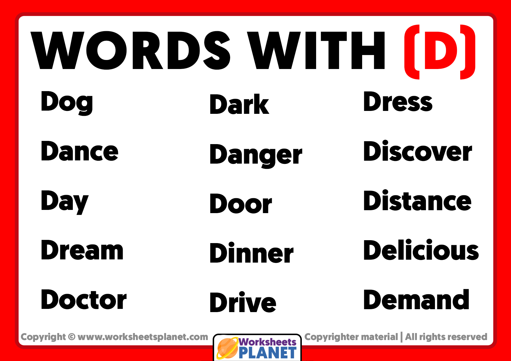 Words With D