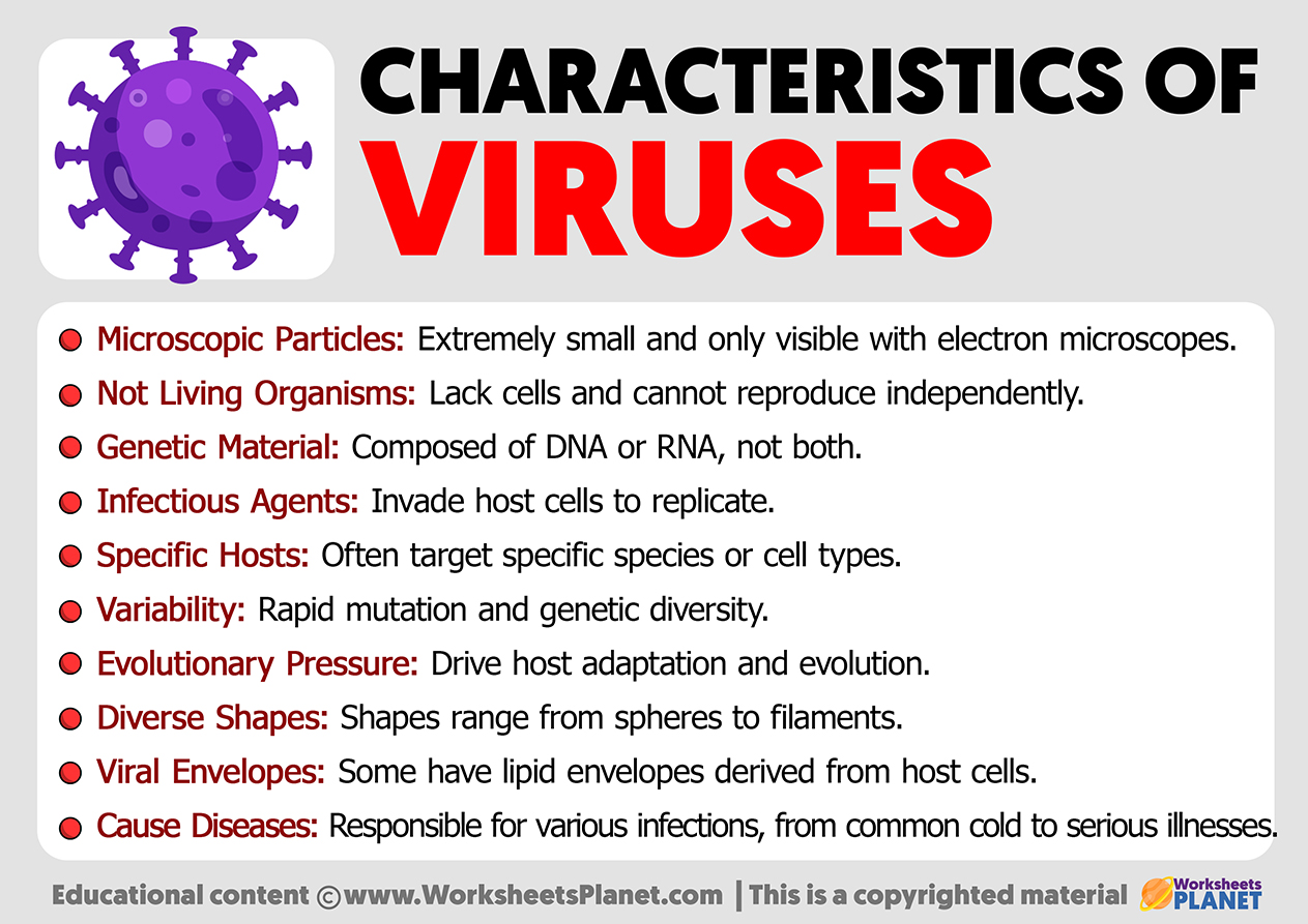 Characteristics about Viruses