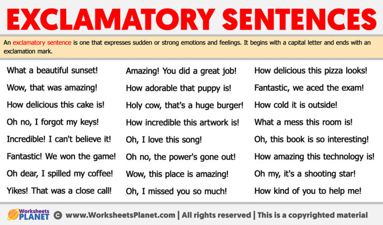 2 exclamatory sentence