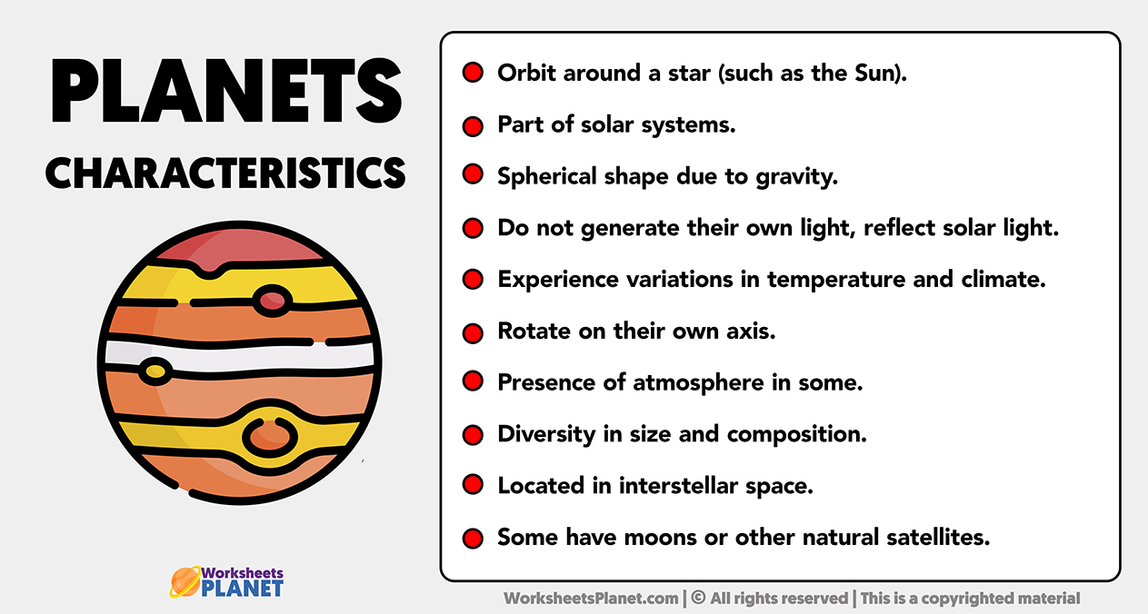 Characteristics Of Planets