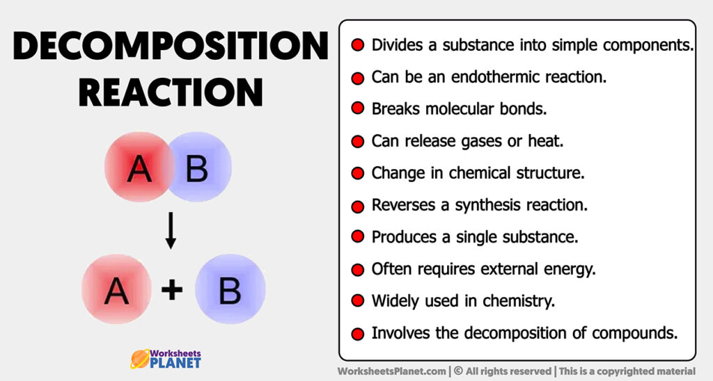 decomposition-reaction-characteristics