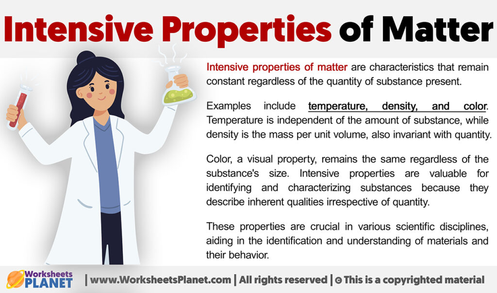 intensive physical properties of matter examples
