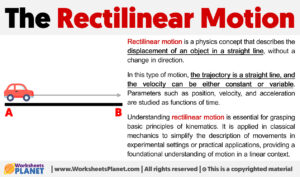 What Is The Rectilinear Motion