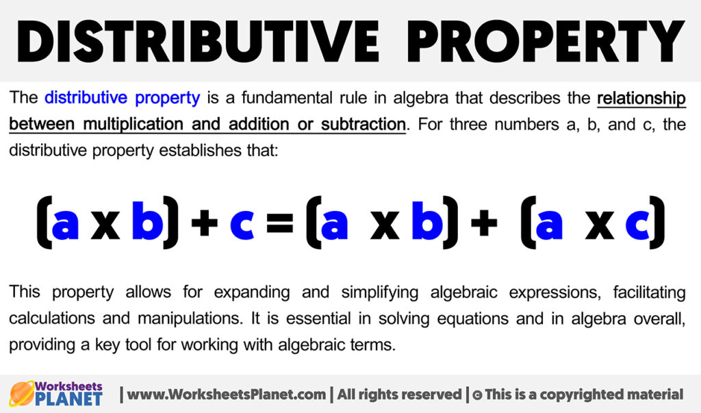 The distributive property