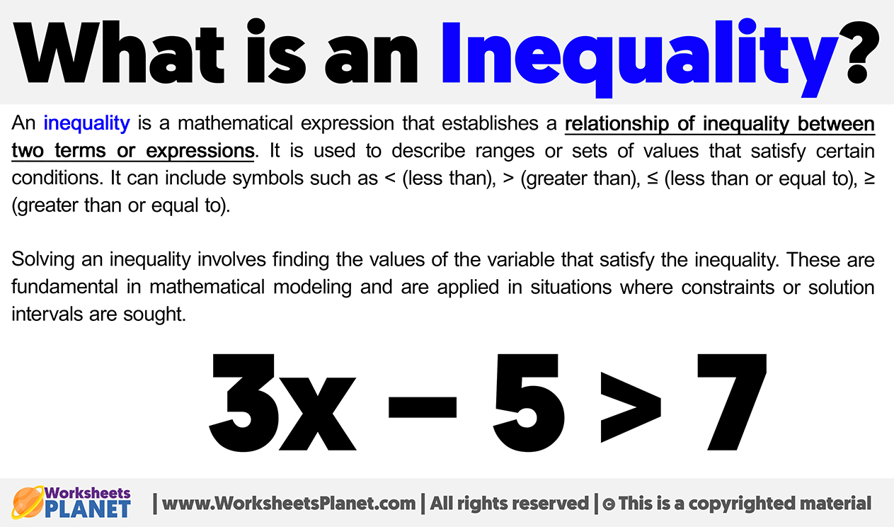 What Is An Inequality