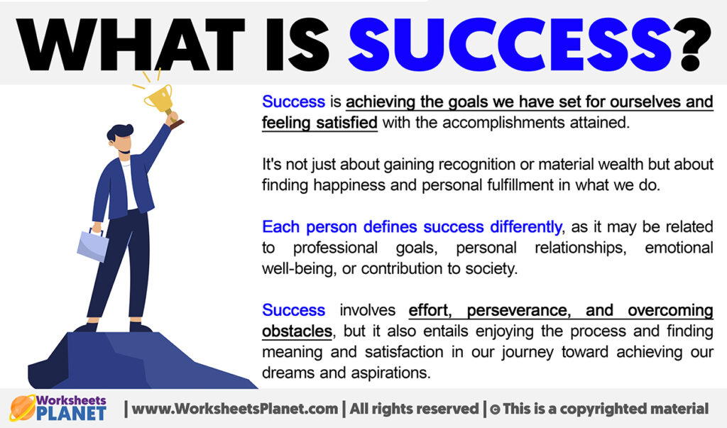 What is success definition of success